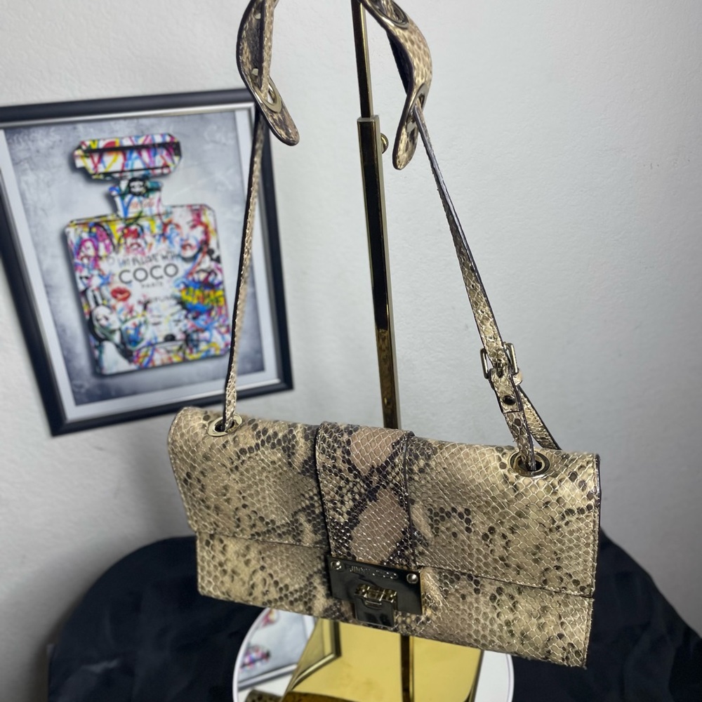 Nice Jimmy Choo clutch bag with handle snakeskin